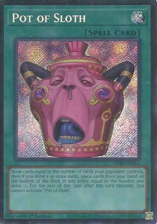 Pot of Sloth (CORI-EN061) - Secret Rare - Chaos Origins