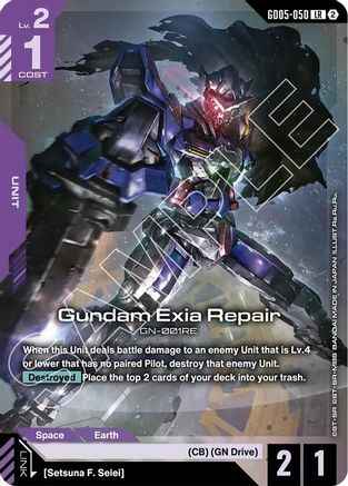 Gundam Exia Repair (GD05-050) - Holofoil - Freedom Ascension