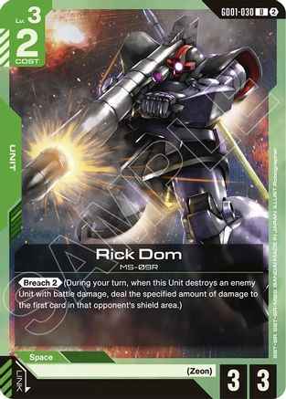 Rick Dom (GD01-030) -  - Deck Build Box Freedom Ascension