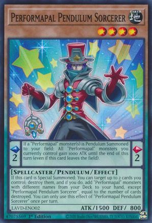 Performapal Pendulum Sorcerer (LAVD-ENO02) - Common - Legendary Arc-V Decks