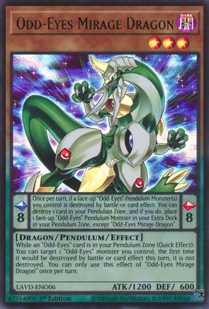 Odd-Eyes Mirage Dragon (LAVD-ENO06) - Ultra Rare - Legendary Arc-V Decks