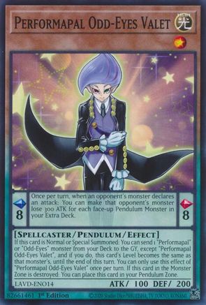 Performapal Odd-Eyes Valet (LAVD-ENO14) - Common - Legendary Arc-V Decks