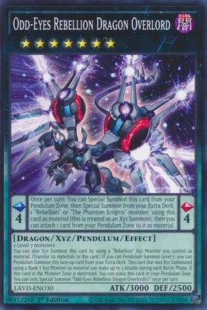 Odd-Eyes Rebellion Dragon Overlord (LAVD-ENO30) - Common - Legendary Arc-V Decks