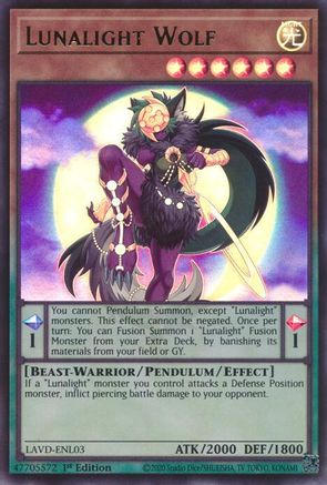 Lunalight Wolf (LAVD-ENL03) - Ultra Rare - Legendary Arc-V Decks