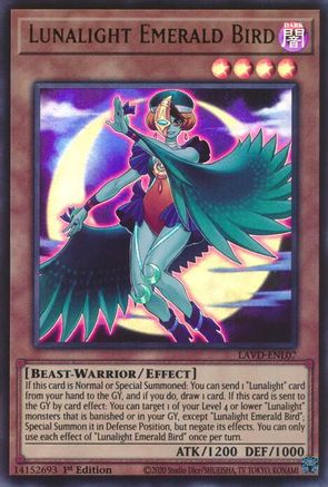 Lunalight Emerald Bird (LAVD-ENL07) - Ultra Rare - Legendary Arc-V Decks