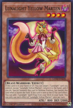 Lunalight Yellow Marten (LAVD-ENL08) - Common - Legendary Arc-V Decks