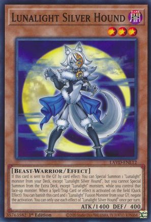 Lunalight Silver Hound (LAVD-ENL12) - Common - Legendary Arc-V Decks