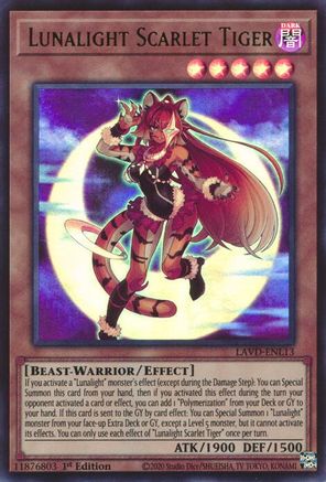 Lunalight Scarlet Tiger (LAVD-ENL13) - Ultra Rare - Legendary Arc-V Decks