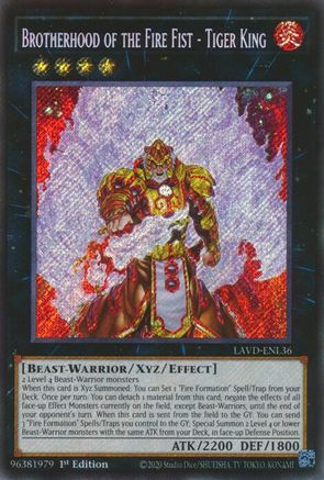Brotherhood of the Fire Fist - Tiger King (LAVD-ENL36) - Secret Rare - Legendary Arc-V Decks