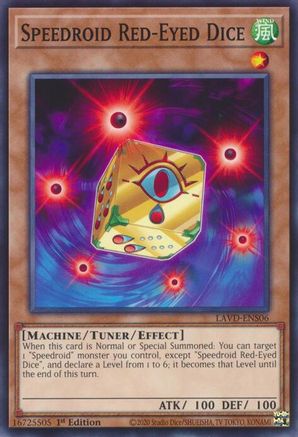 Speedroid Red-Eyed Dice (LAVD-ENS06) - Common - Legendary Arc-V Decks