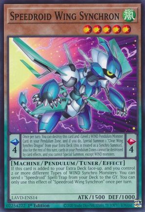 Speedroid Wing Synchron (LAVD-ENS14) - Common - Legendary Arc-V Decks
