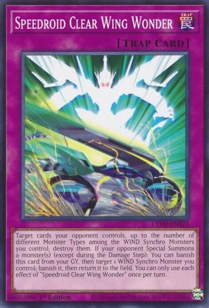Speedroid Clear Wing Wonder (LAVD-ENS23) - Common - Legendary Arc-V Decks