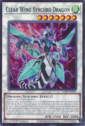 Clear Wing Synchro Dragon (LAVD-ENS24) - Common - Legendary Arc-V Decks