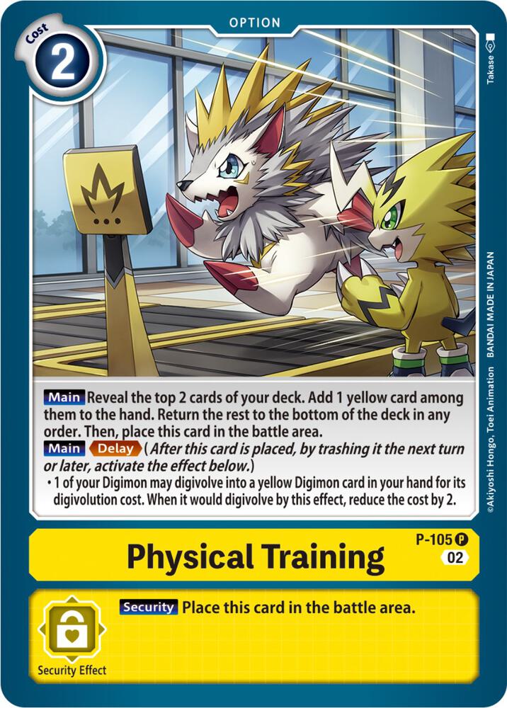 Physical Training Blast Ace Box Topper P-105 P (Digimon Promotion Cards)  - Foil