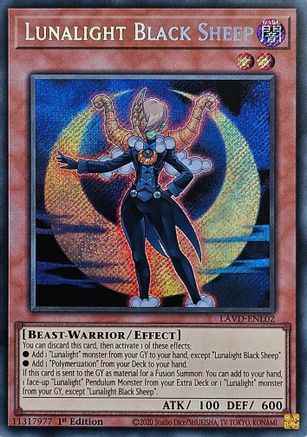 Lunalight Black Sheep (Secret Rare) (LAVD-ENL02) - Secret Rare - Legendary Arc-V Decks