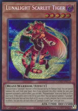 Lunalight Scarlet Tiger (Secret Rare) (LAVD-ENL13) - Secret Rare - Legendary Arc-V Decks