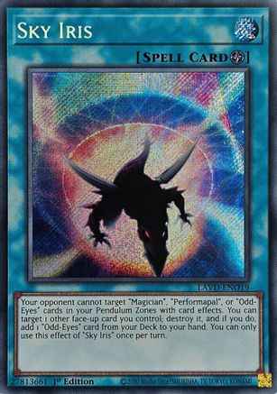 Sky Iris (Secret Rare) (LAVD-ENO19) - Secret Rare - Legendary Arc-V Decks