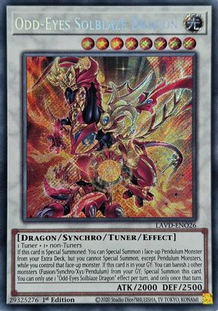 Odd-Eyes Solblaze Dragon (Secret Rare) (LAVD-ENO26) - Secret Rare - Legendary Arc-V Decks