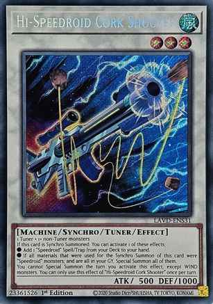 Hi-Speedroid Cork Shooter (Secret Rare) (LAVD-ENS31) - Secret Rare - Legendary Arc-V Decks