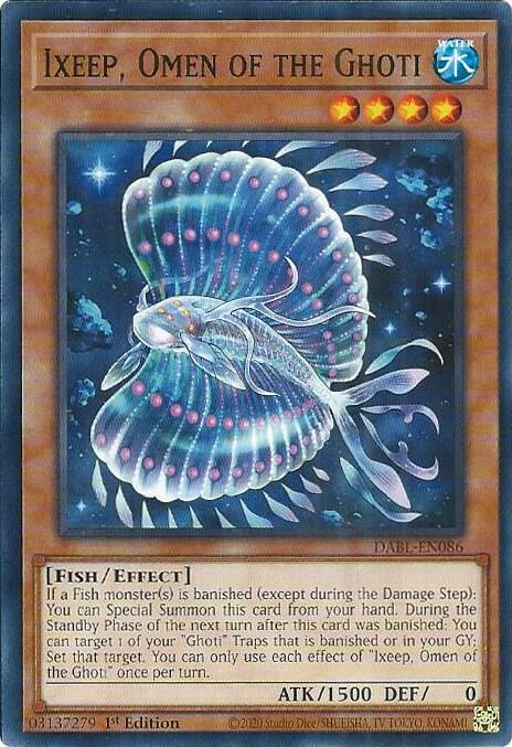 Ixeep, Omen of the Ghoti DABL-EN086 (Darkwing Blast)  - 1st Edition