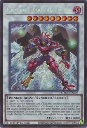 Assault Blackwing - Kusanagi the Gathering Storm (Secret Rare) (MAMO-EN026) - Secret Rare - Magnificent Monsters