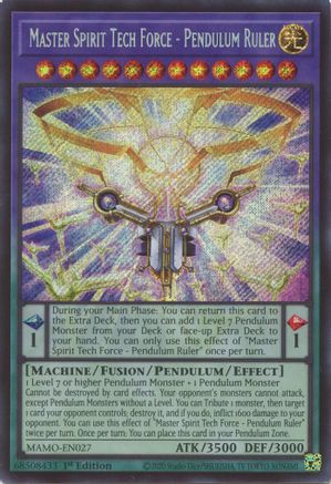 Master Spirit Tech Force - Pendulum Ruler  (Secret Rare) (MAMO-EN027) - Secret Rare - Magnificent Monsters