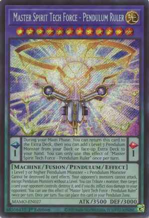 Master Spirit Tech Force - Pendulum Ruler  (Secret Rare) (MAMO-EN027) - Secret Rare - Magnificent Monsters