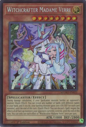 Witchcrafter Madame Verre (Secret Rare) (MAMO-EN031) - Secret Rare - Magnificent Monsters