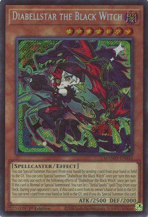 Diabellstar the Black Witch (Secret Rare) (MAMO-EN032) - Secret Rare - Magnificent Monsters