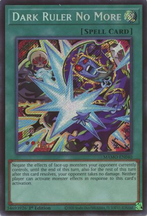 Dark Ruler No More (Secret Rare) (MAMO-EN040) - Secret Rare - Magnificent Monsters