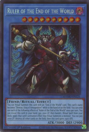 Ruler of the End of the World (MAMO-EN121) - Secret Rare - Magnificent Monsters