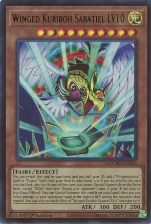 Winged Kuriboh Sabatiel LV10 (MAMO-EN006) - Ultra Rare - Magnificent Monsters