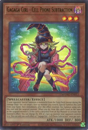 Gagaga Girl - Cell Phone Subtraction (MAMO-EN012) - Ultra Rare - Magnificent Monsters