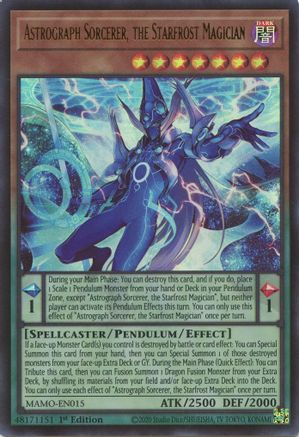 Astrograph Sorcerer, the Starfrost Magician (MAMO-EN015) - Ultra Rare - Magnificent Monsters
