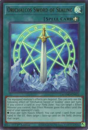 Orichalcos Sword of Sealing (MAMO-EN022) - Ultra Rare - Magnificent Monsters