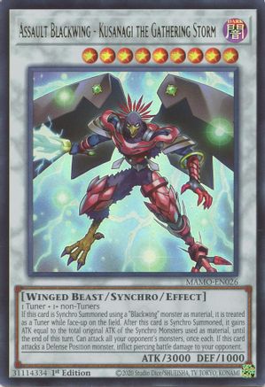 Assault Blackwing - Kusanagi the Gathering Storm (MAMO-EN026) - Ultra Rare - Magnificent Monsters
