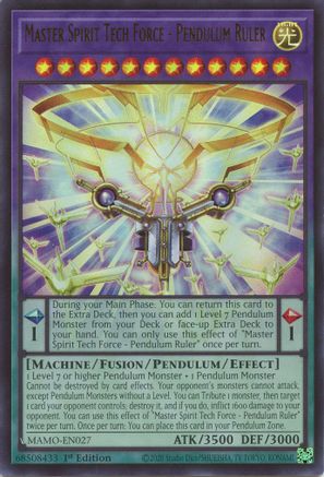 Master Spirit Tech Force - Pendulum Ruler (MAMO-EN027) - Ultra Rare - Magnificent Monsters