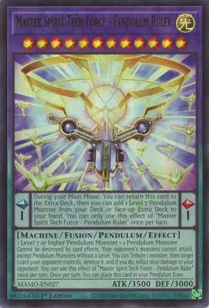 Master Spirit Tech Force - Pendulum Ruler (MAMO-EN027) - Ultra Rare - Magnificent Monsters
