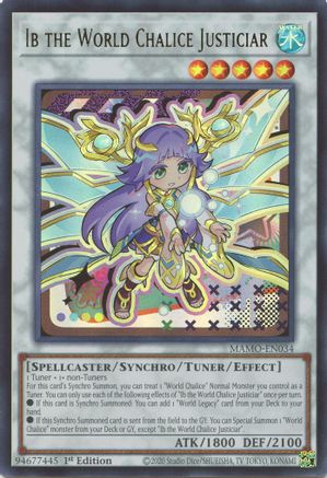 Ib the World Chalice Justiciar (MAMO-EN034) - Ultra Rare - Magnificent Monsters