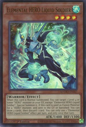 Elemental HERO Liquid Soldier (MAMO-EN047) - Ultra Rare - Magnificent Monsters