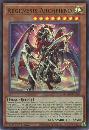 Regenesis Archfiend (MAMO-EN060) - Ultra Rare - Magnificent Monsters