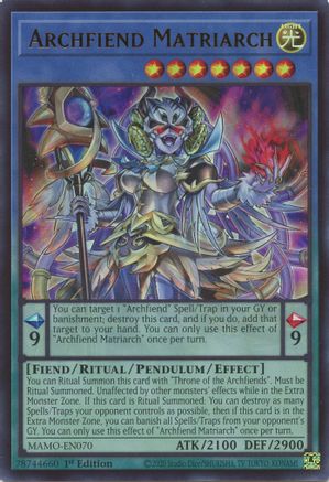 Archfiend Matriarch (MAMO-EN070) - Ultra Rare - Magnificent Monsters