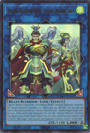 Ancient Warriors Oath - Double Dragon Lords (MAMO-EN088) - Ultra Rare - Magnificent Monsters