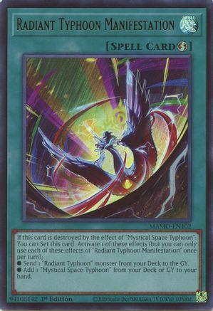 Radiant Typhoon Manifestation (MAMO-EN102) - Ultra Rare - Magnificent Monsters