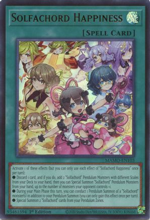 Solfachord Happiness (MAMO-EN103) - Ultra Rare - Magnificent Monsters