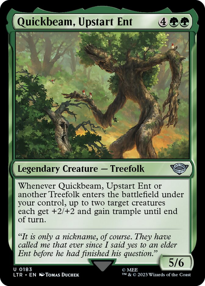 Quickbeam, Upstart Ent 183/281 (Universes Beyond: The Lord of the Rings: Tales of Middle-earth)  - Foil