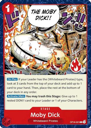 Moby Dick (Ace Deck) (OP16-021) - Normal Rare - Set Sail Deck Set