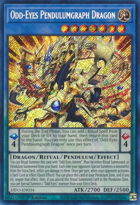 Odd-Eyes Pendulumgraph Dragon DIFO-EN034 (Dimension Force)  - 1st Edition