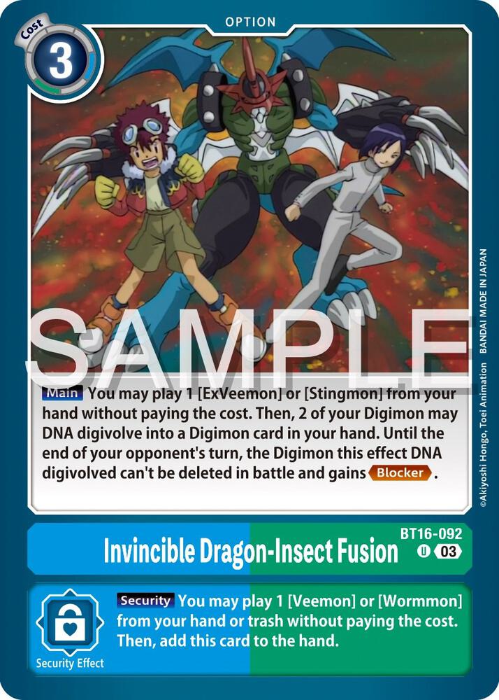 Invincible Dragon Insect Fusion BT16-092 U (Beginning Observer) 