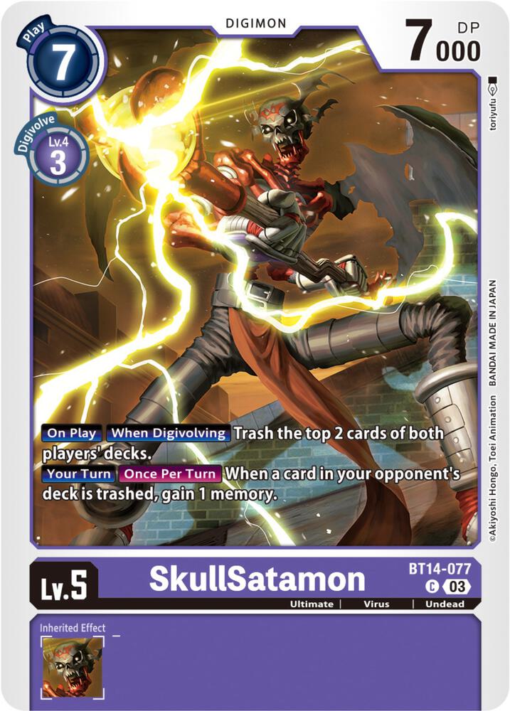 SkullSatamon BT14-077 C (Blast Ace) 